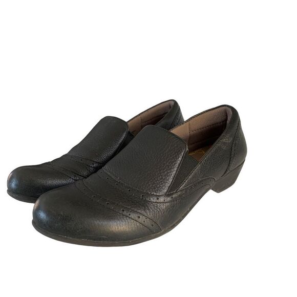 Comfortiva 8 Black Leather Slip on shoes- Women’s Pillowtop Memory Foam comfort - Picture 10 of 10